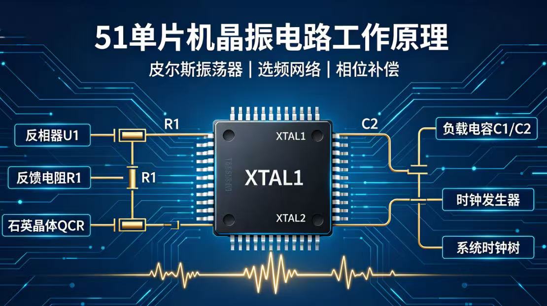 51單片機晶振電路原理詳解：皮爾斯振蕩器工作方式